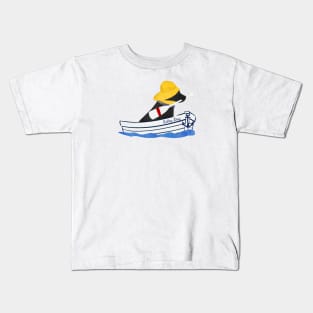 Nautical Preppy Salty Dog Black Lab Kids T-Shirt